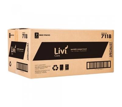 image of Livi Care Compact Hand Towel 1 Ply 7118, Carton of 18 packs