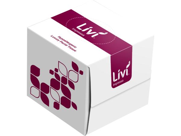 product image for Livi Impressa Luxury Facial Tissue Cube 3 Ply 65 Sheets