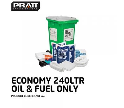 image of PRATT ECONOMY 240LTR OIL & FUEL ONLY SPILL KIT- WHITE LID