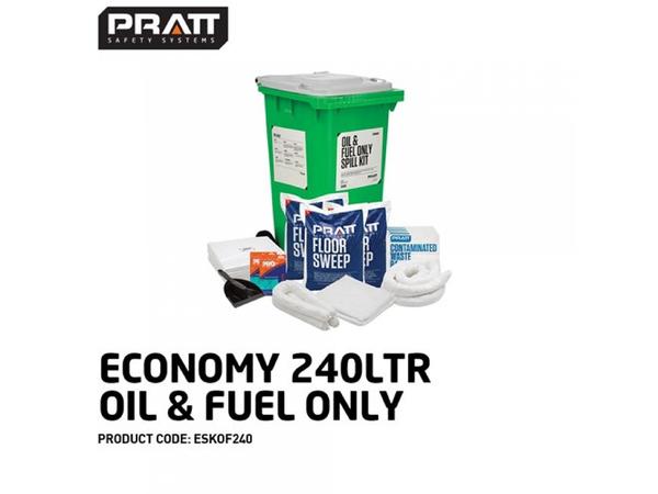 product image for PRATT ECONOMY 240LTR OIL & FUEL ONLY SPILL KIT- WHITE LID