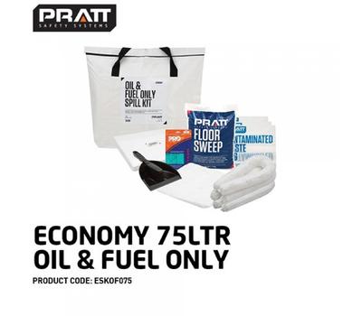 image of PRATT ECONOMY 75LTR OIL & FUEL ONLY SPILL KIT- WHITE BAG
