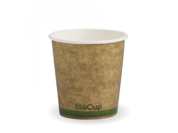 product image for BioPak single wall hot Kraft Green Stripe Cups