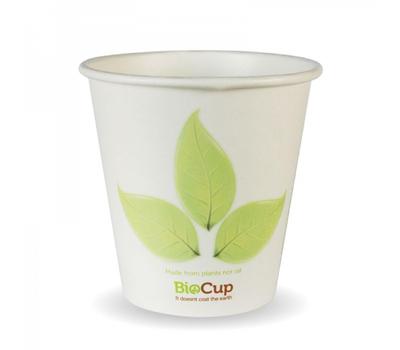 image of Biopak Single Wall Hot Leaf Cup 230ml / 6oz (80mm)