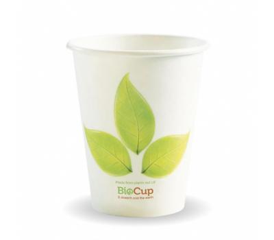 image of Biopak Single Wall Hot Leaf Cup 280ml / 8oz (80mm)