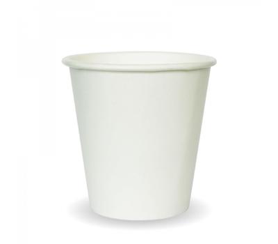 image of BioPak single wall hot white Cup 230ml / 6oz (80mm)