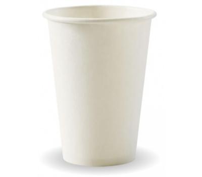 image of BioPak single wall hot white Cup 320ml / 10oz (80mm)