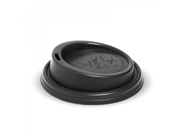 product image for 6-12oz (80mm DIA) PLA Black Small Lid