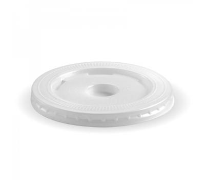 image of 90mm PS White Large Straw-Slot Lid