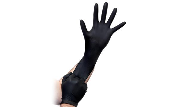 gallery image of ESKO HIGH FIVE industrial black nitrile disposable gloves 100pk 