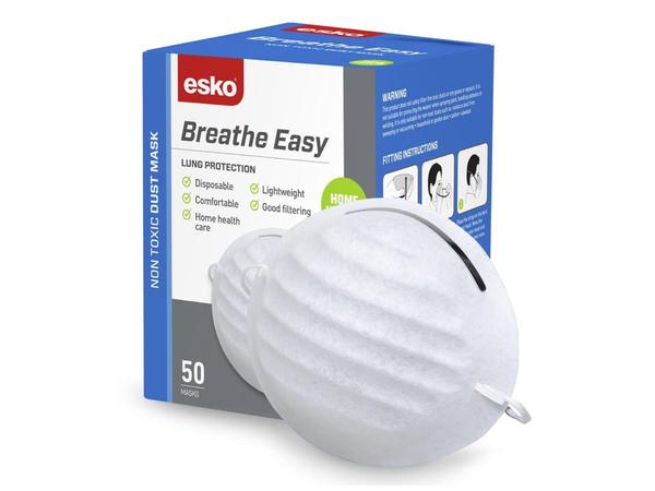 product image for Esko BreatheEasy Nuisance Dust Mask 50 pack