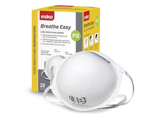 product image for ESKO BREATHE EASY P2 NON-VALVED MASK 20 pack