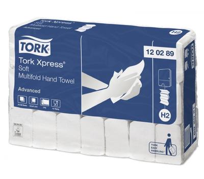 image of Tork H2 Xpress Advanced Soft Multifold Hand Towel 2 Ply 120289
