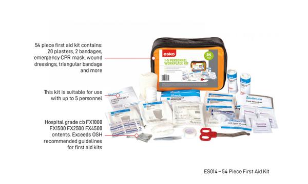 gallery image of Esko 54 Piece First Aid Kit 1-5 person
