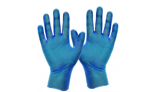 gallery image of Vinyl Blue Powder Free Gloves 100 pack - Medium