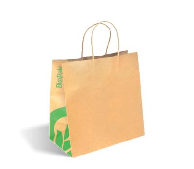 image of Jumbo Brown Paper bags With Twist handle 150 pack