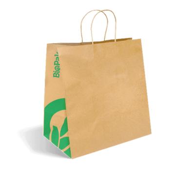 image of Large Twist Handle Kraft Paper Bags 250 pack