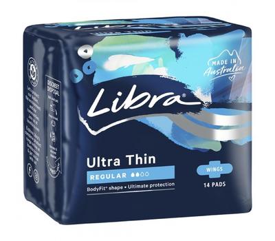 image of Libra Ultrathin Regulars Pads with Wings 14 pk X 6