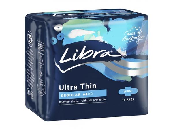 product image for Libra Ultrathin Regulars Pads with Wings 14 pk X 6