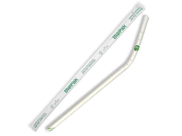 product image for Biopak paper Straw 6mm Regular White